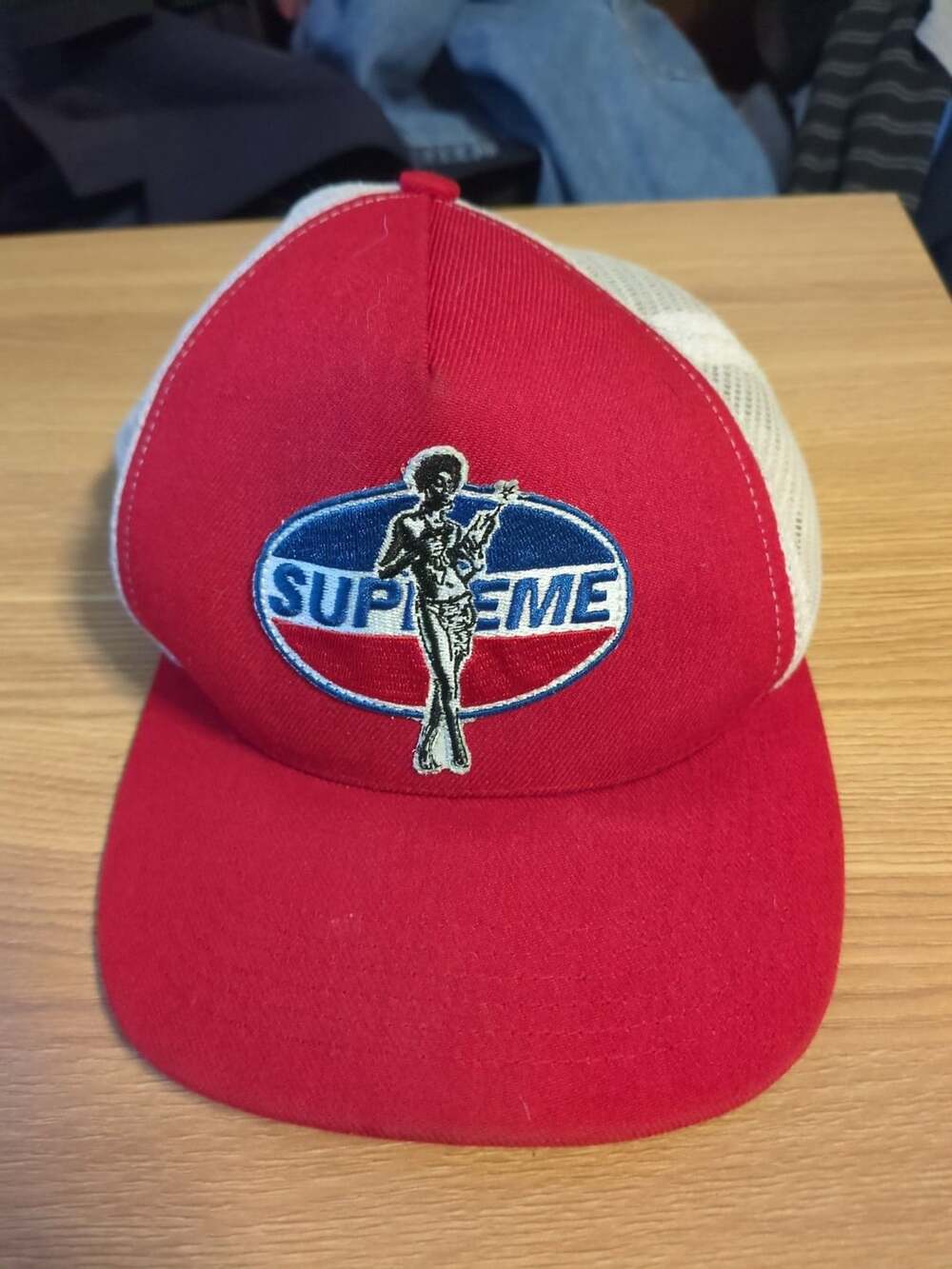 Supreme x Hysteric Glamour Mesh Back 5-Panel Trucker Hat Red